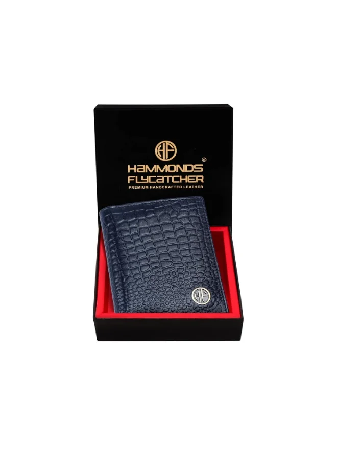 HAMMONDS FLYCATCHER Wallet for Men Leather Original, Mens Wallet, Leather Wallets for Men Stylish, Bi-Fold Wallets for Man, 3 Card Slots, 2 ID Slots, Coin Pocket, Gift for Mens-HF514 CR BU